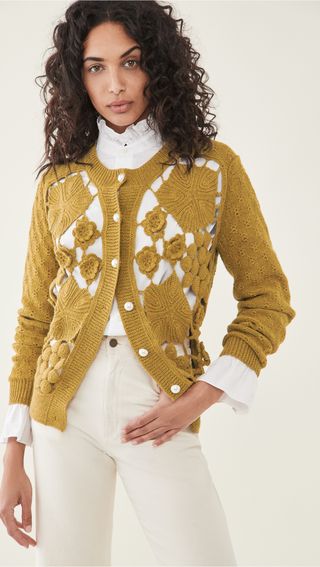 Batsheva + Crochet Alpaca Cardigan