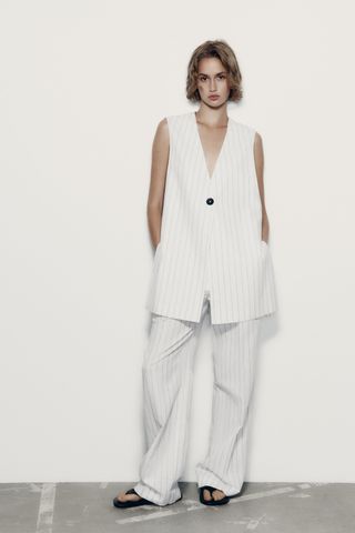 Zara + Pinstripe Waistcoat