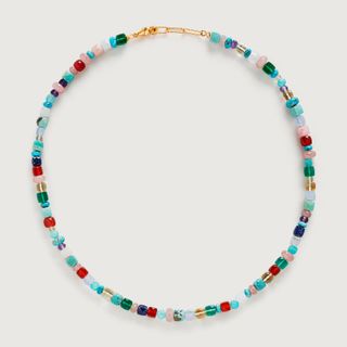 Monica Vinader + Freedom Beaded Gemstone Necklace Adjustable