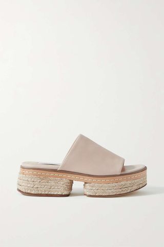 Gabriela Hearst + Myra Jute-Trimmed Leather Sandals