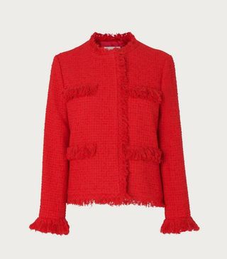 L.K.Bennett + Myia Red Tweed Jacket