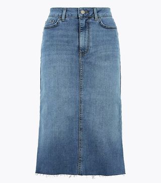 M&S Collection + Denim Midi Skirt
