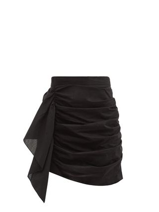 Rhode + Hannah Ruched Cotton Mini Skirt