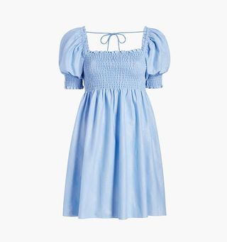 Hill House Home + The Athena Nap Dress in Light Blue Glitter Check