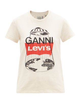 Ganni x Levi's + Perfect UFO Cotton-Blend Jersey T-Shirt