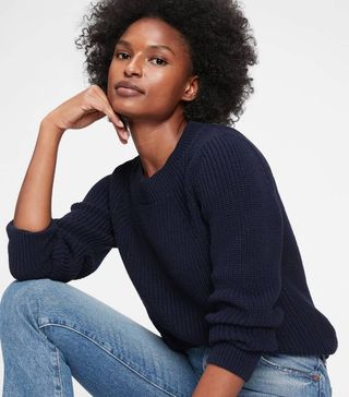 Gap + Relaxed Ribbed Crewneck Sweater