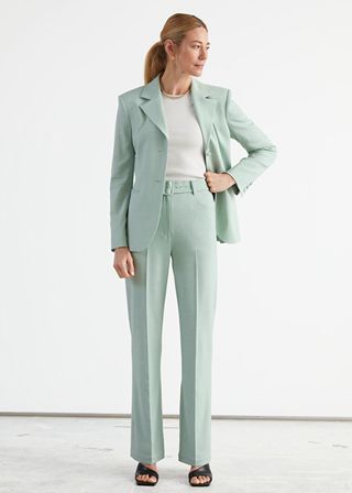 & Other Stories + Tailored Belted High Waist Trousers