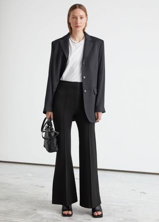 & Other Stories + Flared Press Crease Trousers