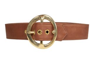 Sergio Hudson + Brown Signature Leather Belt