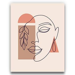 Sage Light Design Co. + Abstract One Line Woman Wall Art