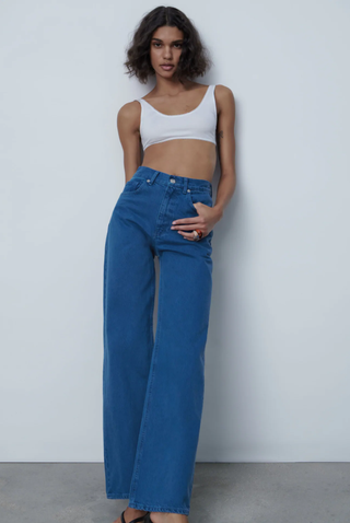 Zara + Coloured WIDE-LEG Jeans
