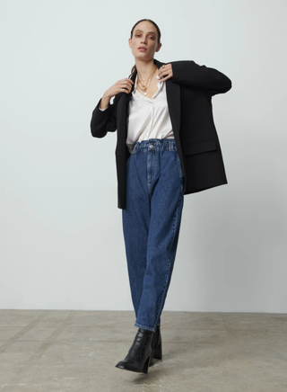 Zara + Z1975 Baggy Paperbag Jeans