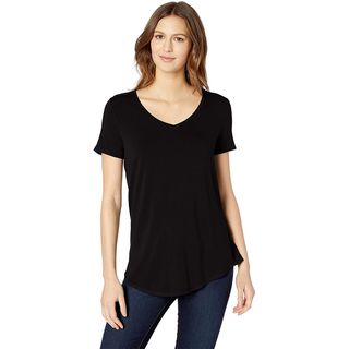 Amazon Essentials + Relaxed-Fit Short-Sleeve V-Neck Tunic