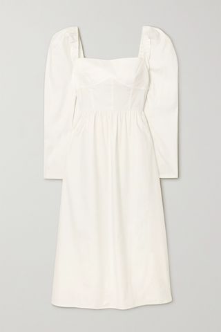 Reformation + + Net Sustain Luce Organic Cotton-Blend Poplin Midi Dress