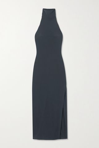 Norma Kamali + Stretch-Jersey Halterneck Maxi Dress
