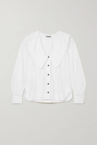 Ganni + Cotton-Poplin Shirt
