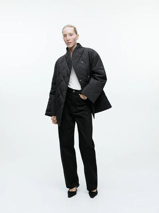 Arket + Quilted Shawl Collar Jacket