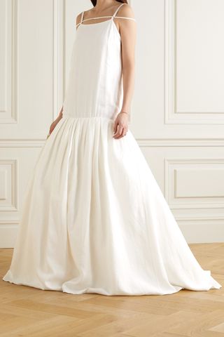 Jacquemus + Amour Tie-Detailed Linen-Jacquard Gown