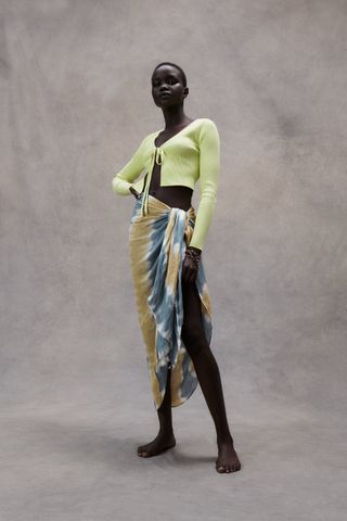 Zara + Knit Cardigan With Bow