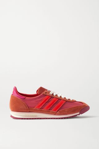 Adidas Originals + Wales Bonner + Sl 72 Shell, Leather and Suede Sneakers