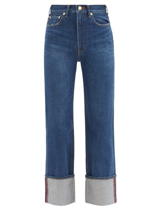 Tu Es Mon Tresor + Carnelian High-Rise Turn-Up Jeans