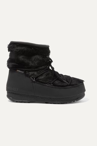 Moon Boot + Monaco Rubber and Faux Fur Snow Boots