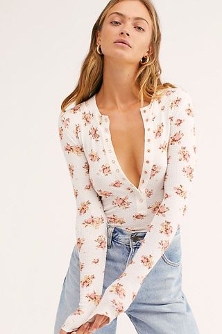 Free People + One of the Girls Printed Henley