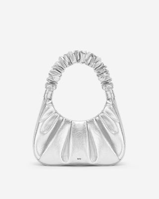 JW Pei + Gabbi Metallic Ruched Hobo Handbag