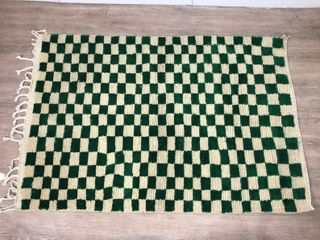 DahouBer + Moroccan Berber Checkerboard Area Rug