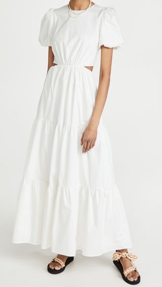 Wayf + Plaza Cut Out Tiered Maxi Dress