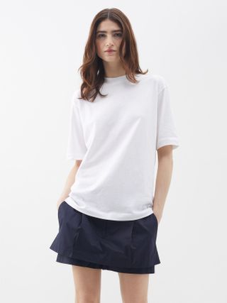 Tibi + Cotton-Jersey T-Shirt