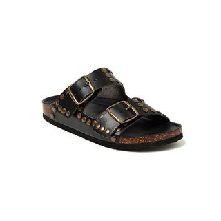 Scoop + Studded Footbed Two Strap Sandal