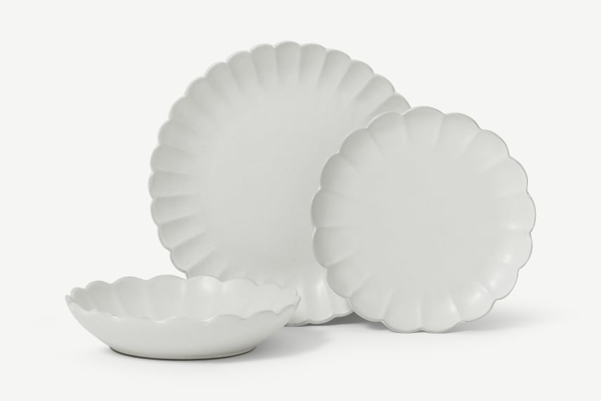 Made.com + Scallop-Edge 12-Piece Dinner Set