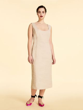 Marina Rinaldi + Linen Canvas Dress