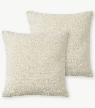 Made.com + Teddy Boucle Cushions in Whitewash
