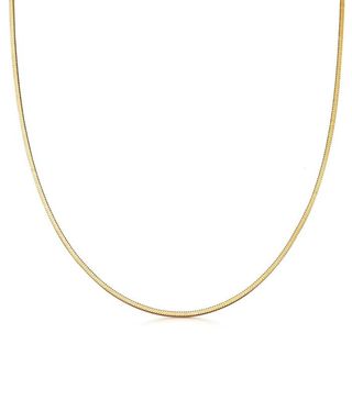 Missoma + Lucy Williams Gold Square Snake Chain Necklace