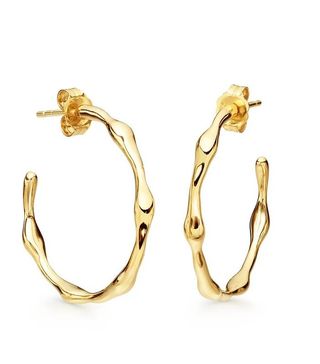 Missoma + Gold Medium Molten Hoop Earrings