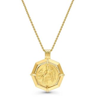 Missoma + Lucy Williams Gold Octagon Medallion Coin Necklace