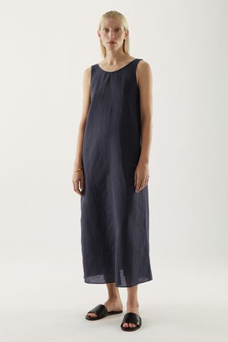 COS + Linen Exposed Back Maxi Dress