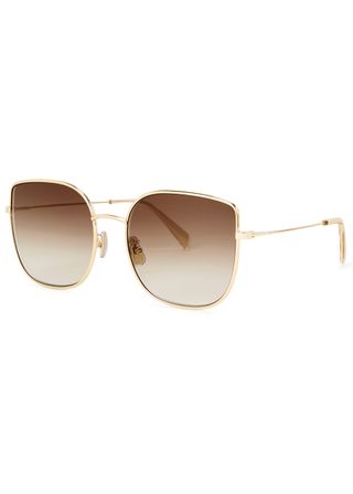 Celine + Gold Tone Sunglasses