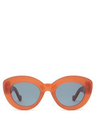 Loewe + Butterfly Cat-Eye Acetate Sunglasses
