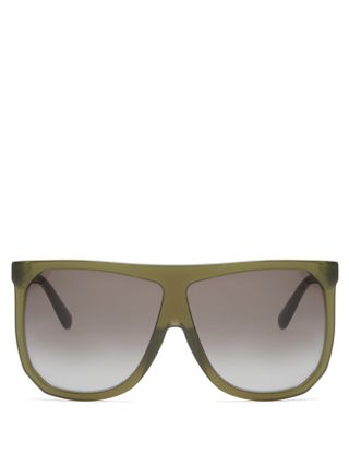 Loewe + Filipa Oversized Flat-Top Acetate Sunglasses