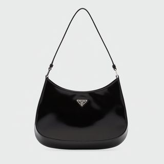 Prada + Cleo Brushed Leather Hobo Bag