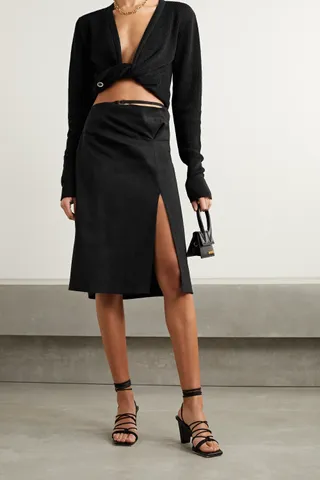 Jacquemus + Cutout Hemp-Blend Skirt