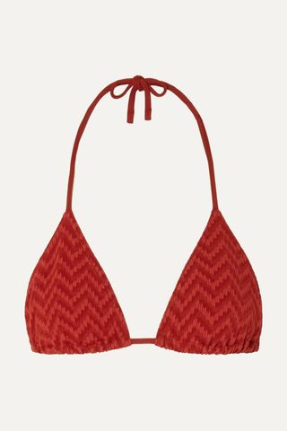 Eres + Veston Seersucker Triangle Bikini Top