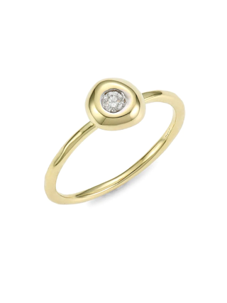 Meira T + 14K Yellow Gold Single Diamond Ring
