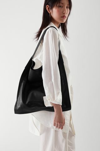 Cos + Leather Shopper Bag