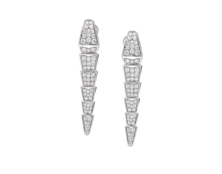 Bulgari + Serpenti White Gold Earrings