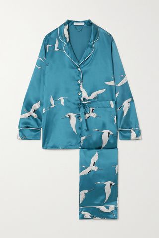 Olivia von Halle + Lila Printed Silk Pyjamas