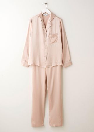 Truly + Silk Pyjama Set in Blush